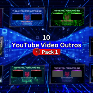 10 Youtube Video Outros Pack 1